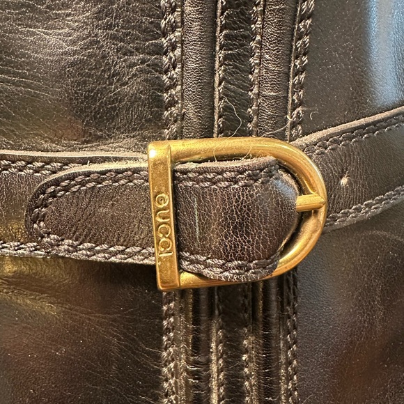 AUTHENTIC VINTAGE Gucci black buckle boots *never worn* - Picture 8 of 8